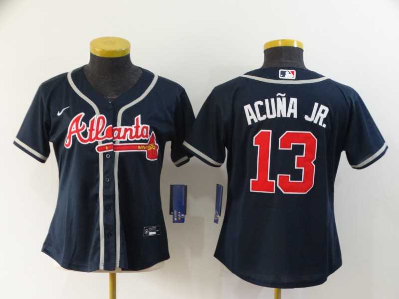 Women Braves 13 Ronald Acuna Jr. Nave 2020 Nike Cool Base Jersey,We sell and wholesale Women Braves 13 Ronald Acuna Jr. Nave 2020 Nike Cool Base Jersey on line form chian!